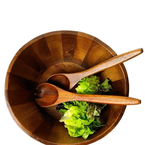 New the Cellar , Acacia Wood 3 Piece Salad Set, Created for Macy's - Picture 3 of 10